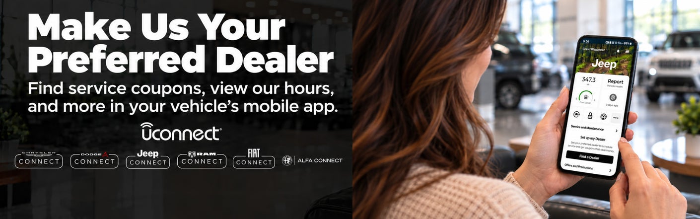 uconnect® make us your preferred dealer | Savage 61 Chrysler Dodge Jeep Ram in Reading PA