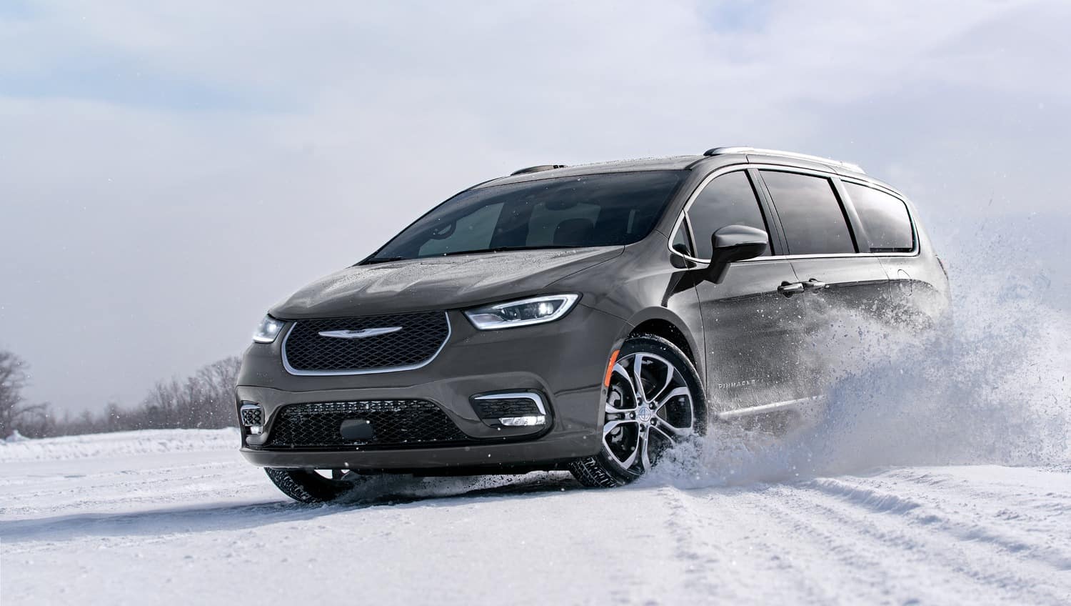 2025 Chrysler Pacifica driving through snow